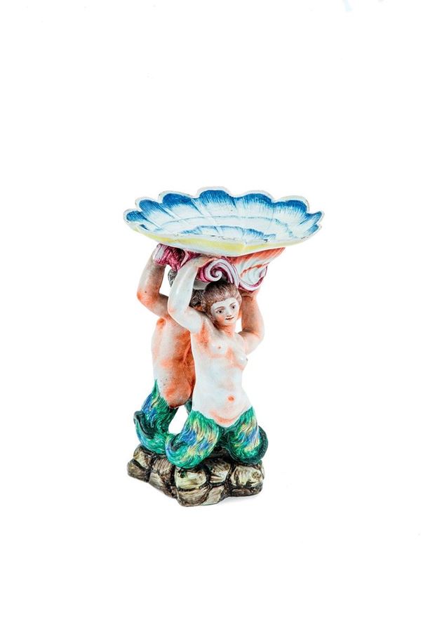 Importante saliera in porcella  - Asta Antiquariato - Incanto Casa d'Aste e Galleria