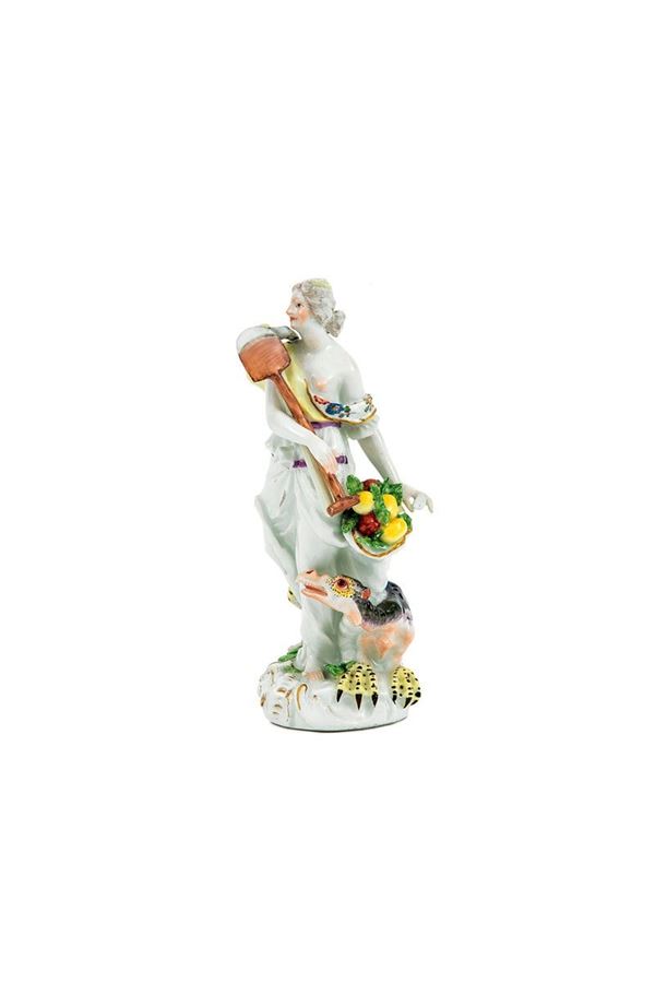 Statua in porcellana dipinta i  - Asta Antiquariato - Incanto Casa d'Aste e Galleria