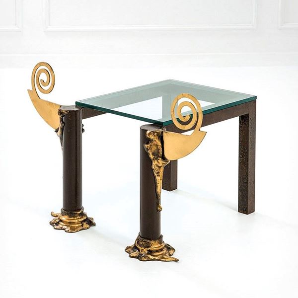 Prospero Rasulo : Tavolo basso
Ferro, bronzo do  - Auction Design Vol I e II - Incanto Casa d'Aste e Galleria