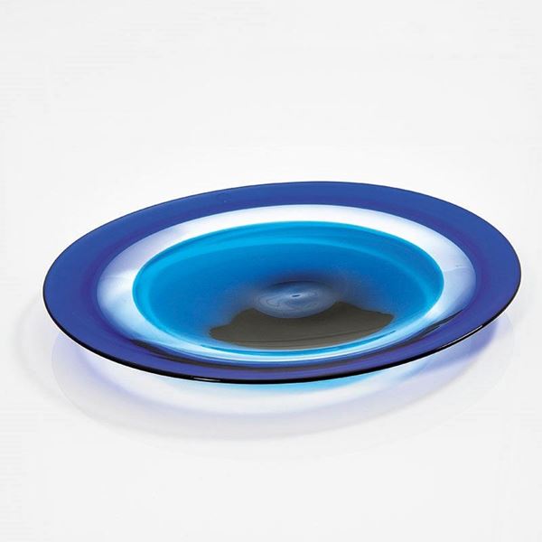 Timo Sarpaneva : Piatto
Vetro trasparente colo  - Auction Design Vol I e II - Incanto Casa d'Aste e Galleria