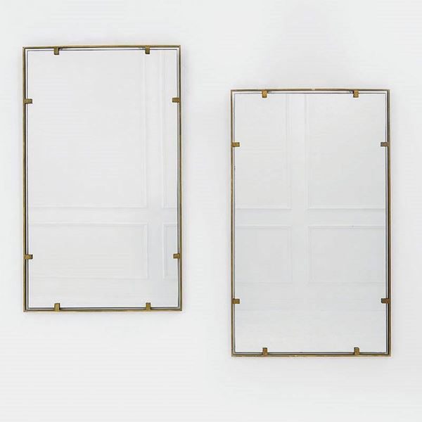 Fontana Arte (attr.) - Due specchiere
Ottone, crista