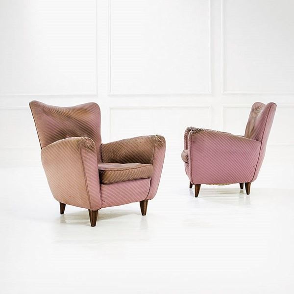 Pier Luigi Colli : Due poltrone mod. 556
Legno d  - Asta Design Vol I e II - Incanto Casa d'Aste e Galleria