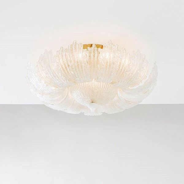 Barovier &amp; Toso : Plafoniera
Vetro trasparente   - Auction Design Vol I e II - Incanto Casa d'Aste e Galleria