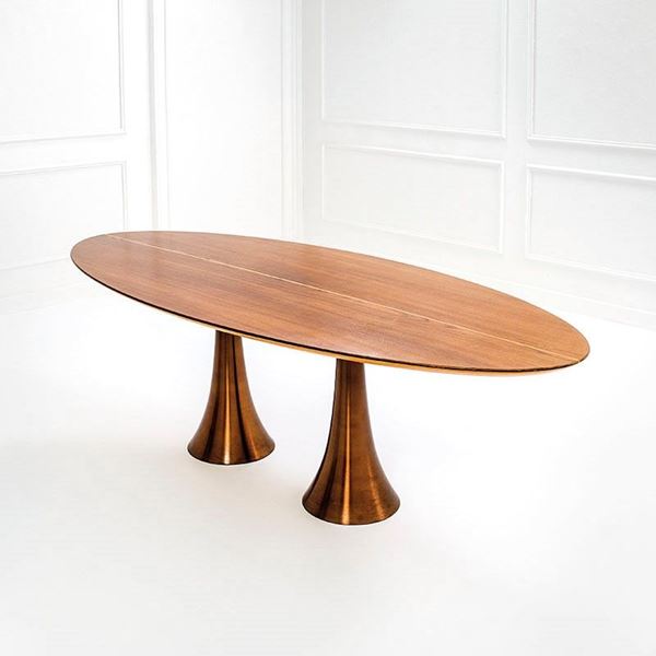 Angelo Mangiarotti : Raro tavolo - console ovale
B  - Asta Design Vol I e II - Incanto Casa d'Aste e Galleria