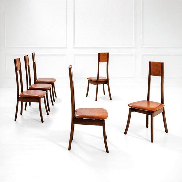 Angelo Mangiarotti : Sei sedie della serie Programm  - Asta Design Vol I e II - Incanto Casa d'Aste e Galleria