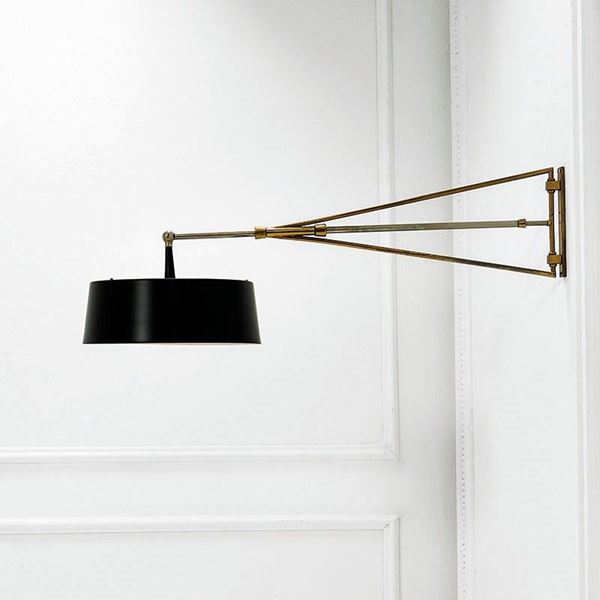 Oscar Torlasco : Lampada da parete orientabile   - Auction Design Vol I e II - Incanto Casa d'Aste e Galleria