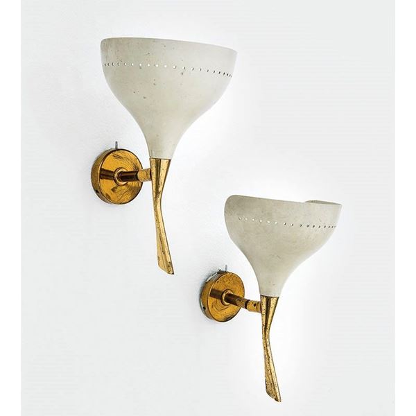 Stilnovo : Due lampade da parete
Ottone   - Auction Design Vol I e II - Incanto Casa d'Aste e Galleria