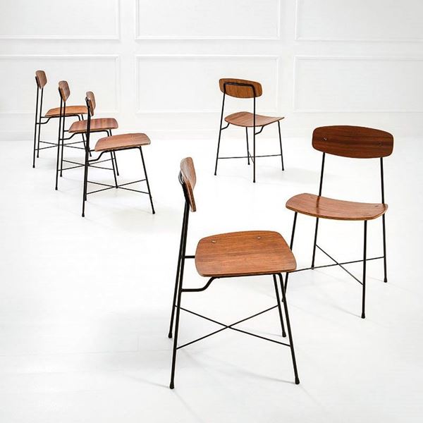 Georges Coslin : Sei sedie
Tondino di ferro sm  - Auction Design Vol I e II - Incanto Casa d'Aste e Galleria