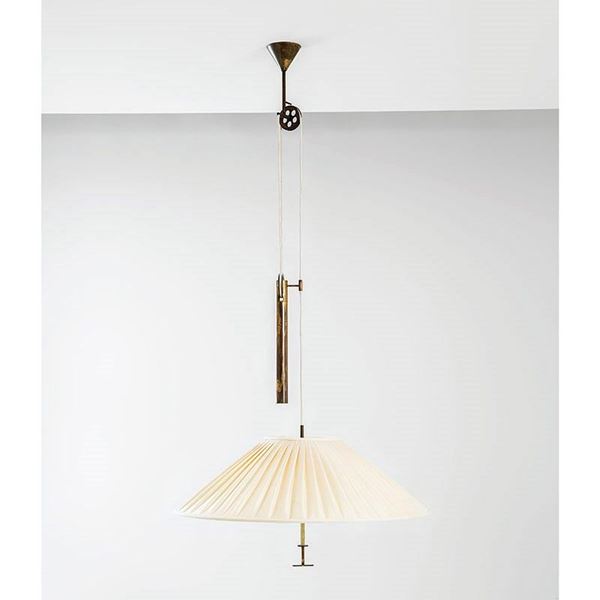 Angelo Ostuni : Lampadario ad altezza variabil  - Asta Design Vol I e II - Incanto Casa d'Aste e Galleria