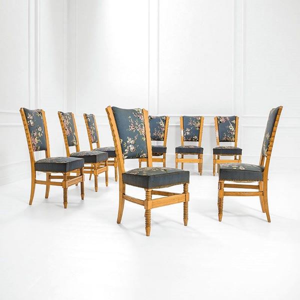 Sei sedie
Legno chiaro, tessu  - Asta Design Vol I e II - Incanto Casa d'Aste e Galleria