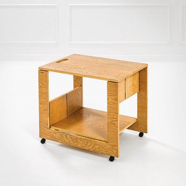 Anonima Design (Jaretti, Luzi, Prandi, Roccato, Virano) : Carrello
Legno di frassino, m  - Auction Design Vol I e II - Incanto Casa d'Aste e Galleria
