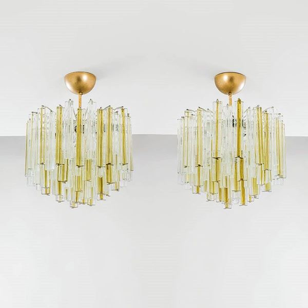 Venini : Due lampadari della serie Tril  - Auction Design Vol I e II - Incanto Casa d'Aste e Galleria