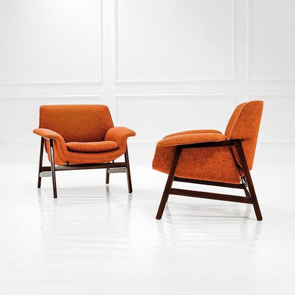 Gianfranco Frattini - Due poltrone mod. 849
Legno d