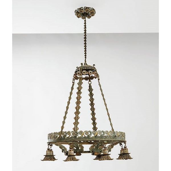 Alessandro Mazzucotelli - Lampadario
Ferro battuto, sba