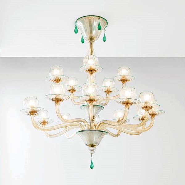 Venini : Grande lampadario della serie   - Auction Design Vol I e II - Incanto Casa d'Aste e Galleria