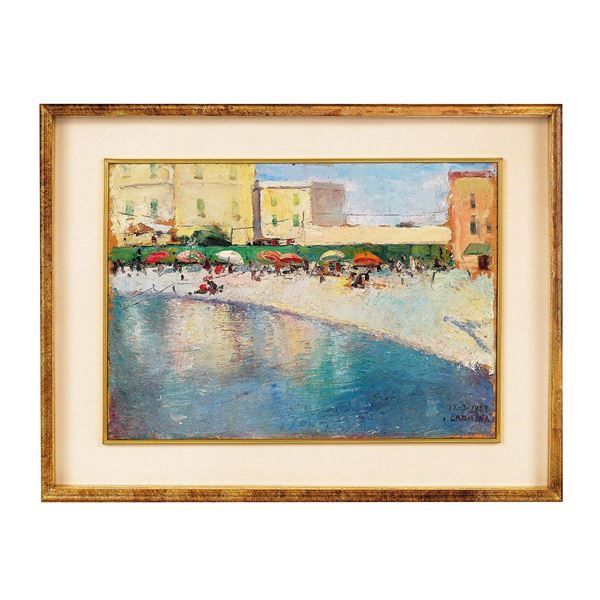 Italo Cremona - Spiaggia di Varigotti
Olio su