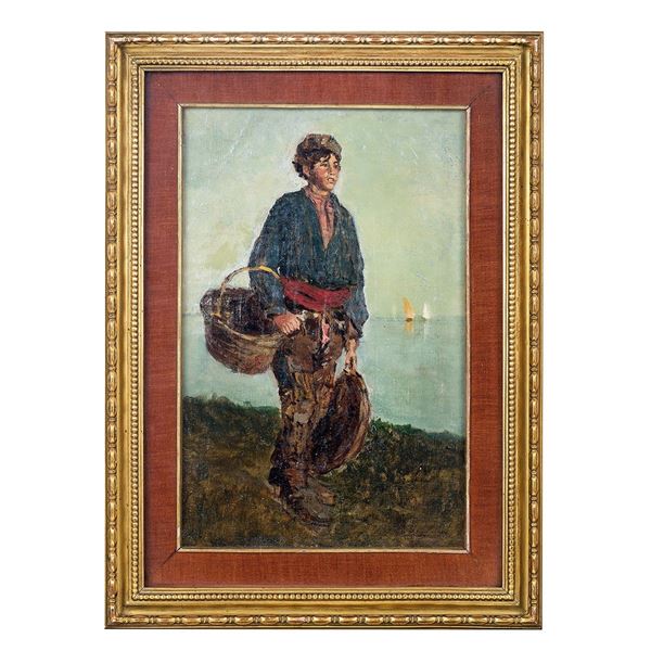 Pietro Fragiacomo - Figura di pescatore
Olio su t