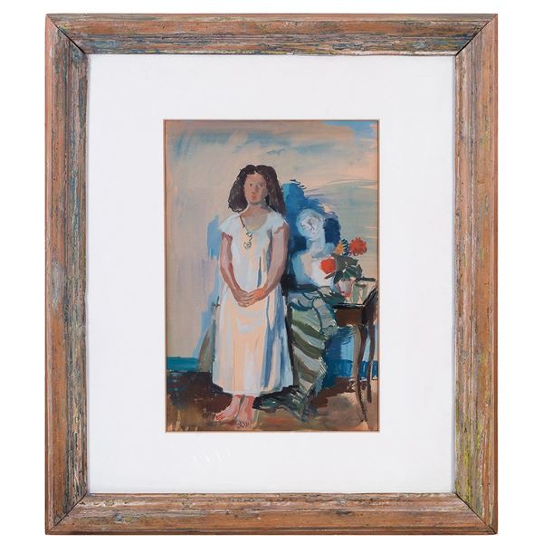 Enrico Paulucci : Ragazza in camicia bianca
Tec  - Asta Antiquariato - Incanto Casa d'Aste e Galleria