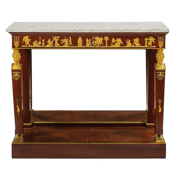 Importante console in legno im