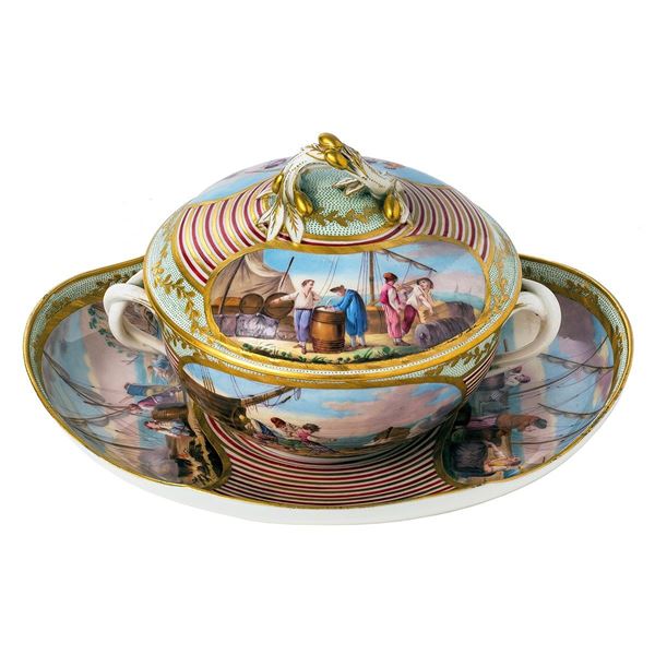 Tazza da puerpera con coperchi  - Auction Antiquariato - Incanto Casa d'Aste e Galleria