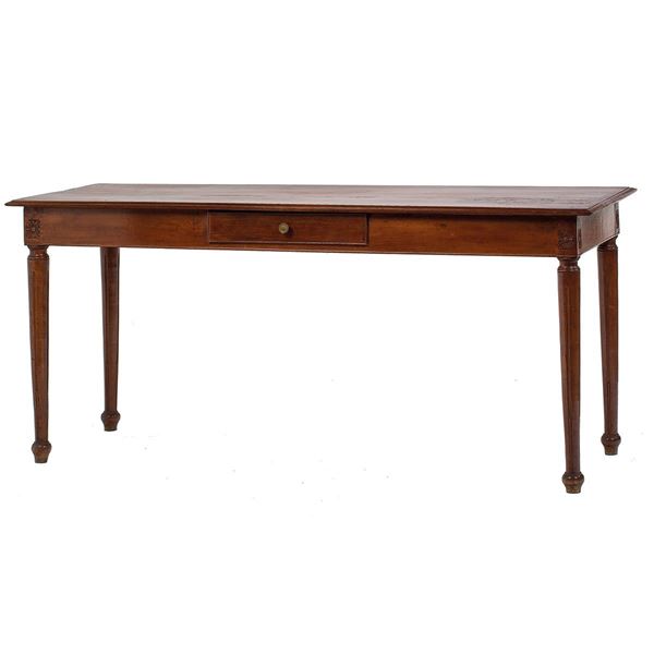 Tavolo in ciliegio con cassett  - Asta Antiquariato - Incanto Casa d'Aste e Galleria