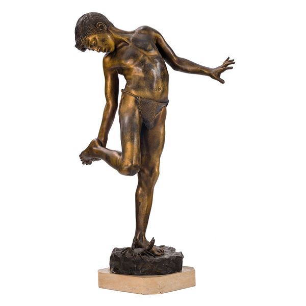 Annibale De Lotto : Scultura in bronzo raffigurant  - Auction Antiquariato - Incanto Casa d'Aste e Galleria