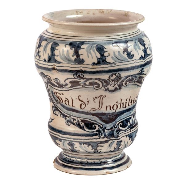 Albarello in maiolica dipinta 