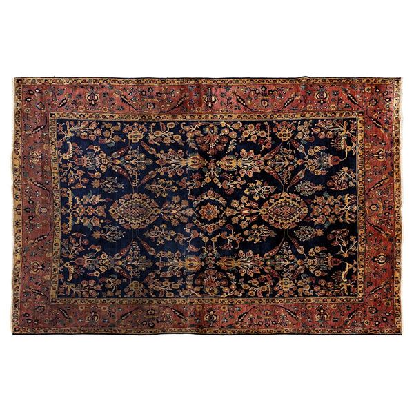 Tappeto orientale a fondo blu   - Auction Antiquariato - Incanto Casa d'Aste e Galleria