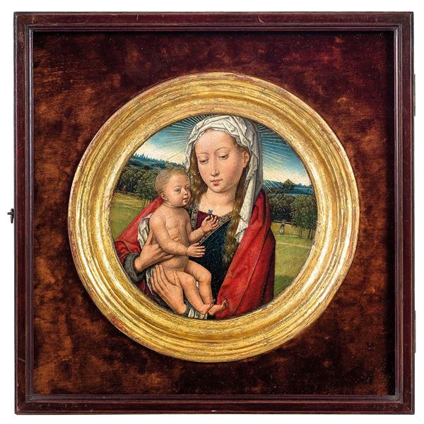 Hans Memling, copia di bottega - Madonna e il Bambino davanti a