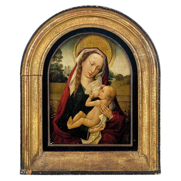 Dirck Bouts, copia parziale da - Madonna che allatta il Bambino