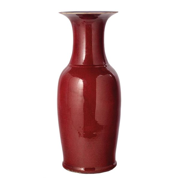 Vaso in porcellana a &quot;sangue d