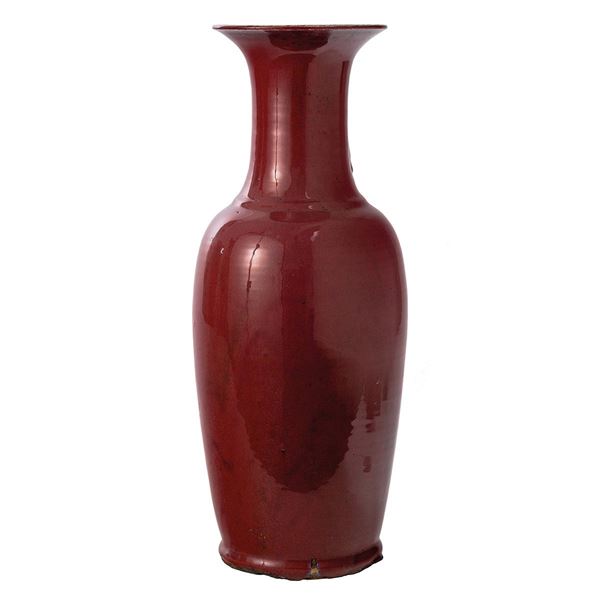 Vaso in porcellana a &quot;sangue d