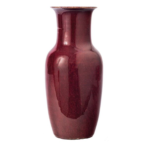 Vaso in porcellana a &quot;sangue d