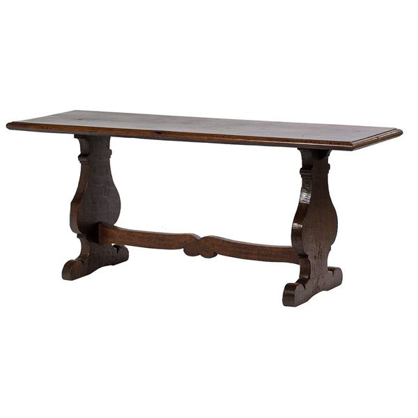 Tavolo in noce ad asso di copp  - Asta Antiquariato - Incanto Casa d'Aste e Galleria