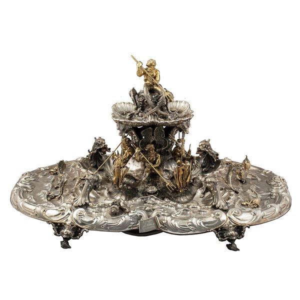 Fontana centrotavola in argent  - Asta Antiquariato - Incanto Casa d'Aste e Galleria