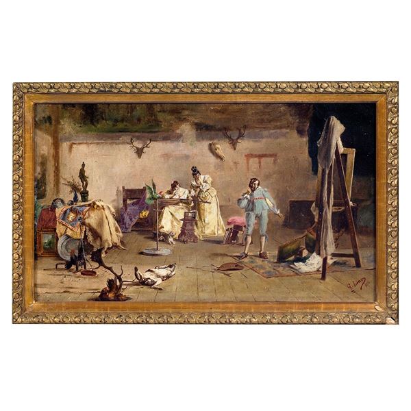 Linon : Pittore del XX secolo
Lo stud  - Asta Antiquariato - Incanto Casa d'Aste e Galleria