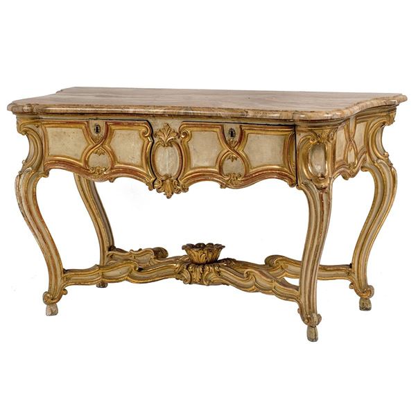 Importante tavolo da muro in l  - Auction Antiquariato - Incanto Casa d'Aste e Galleria