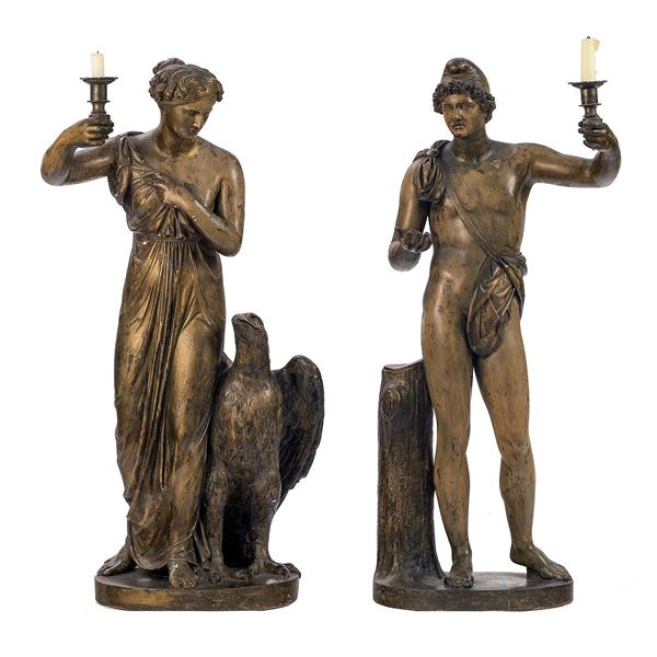 Humphrey Hopper : Coppia di importanti sculture   - Auction Antiquariato - Incanto Casa d'Aste e Galleria