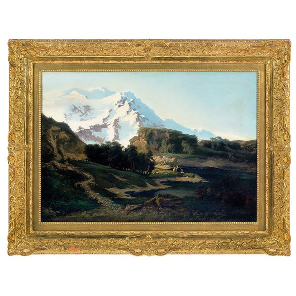 Giuseppe Camino : Vette bianche
Olio su tela, f  - Asta Antiquariato - Incanto Casa d'Aste e Galleria