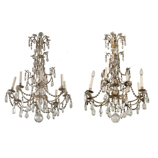 Due lampadari a nove e a otto   - Asta Antiquariato - Incanto Casa d'Aste e Galleria