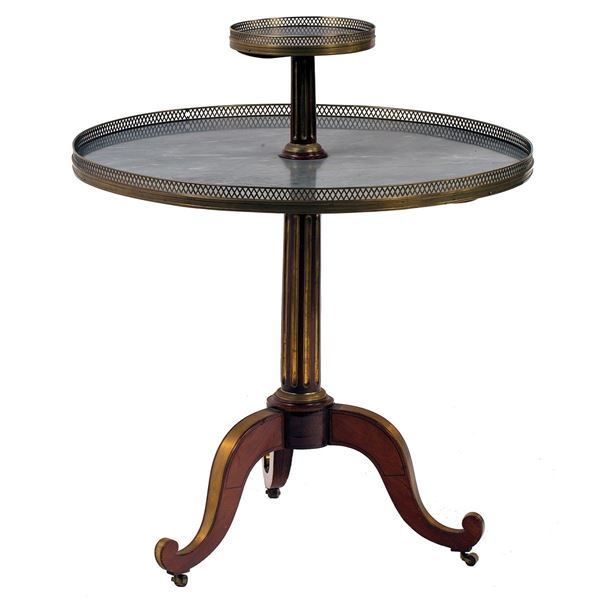 Gu&#233;ridon in mogano a doppio pi  - Auction Antiquariato - Incanto Casa d'Aste e Galleria