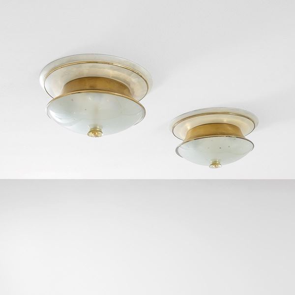 Fontana Arte : Due lampade da parete o da sof  - Asta Design - Incanto Casa d'Aste e Galleria