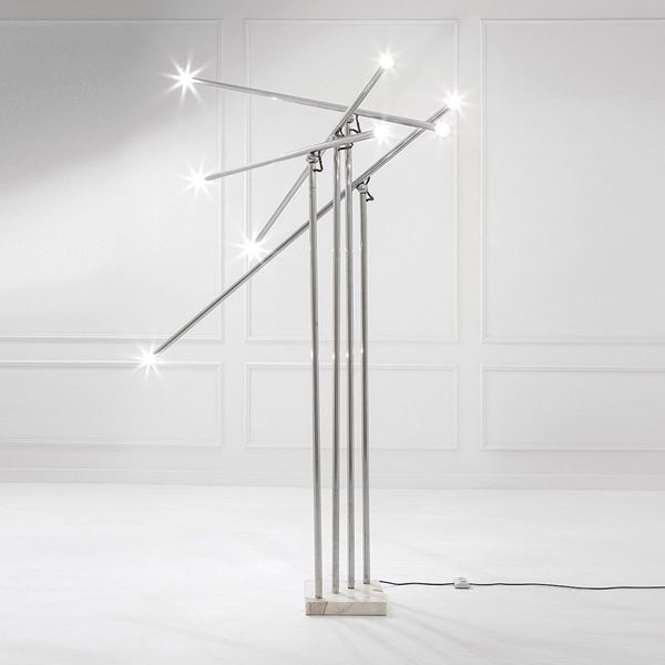 Sergio Moscheni : Rara lampada da terra mod. Gir  - Asta Design - Incanto Casa d'Aste e Galleria