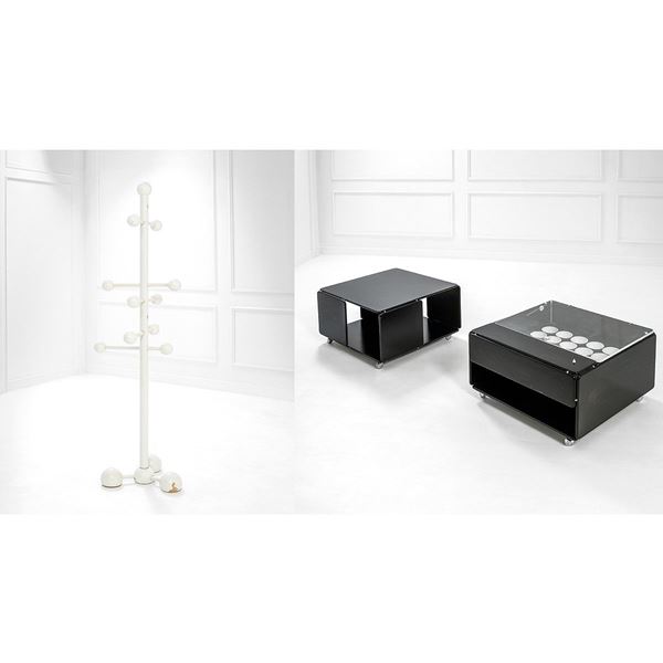 Lodovico Acerbis - Tavolo basso, carrello bar e a