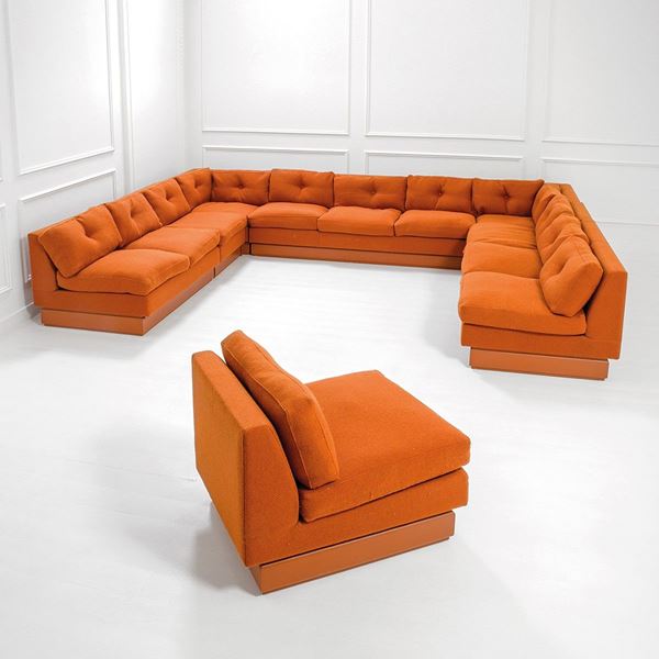 John Stefanidis : Grande divano ad elementi comp  - Auction Design - Incanto Casa d'Aste e Galleria