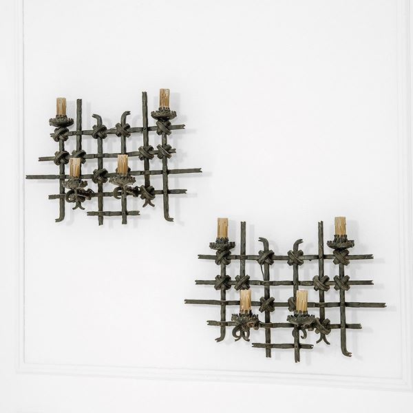 Due lampade da parete
Ferro b  - Auction Design - Incanto Casa d'Aste e Galleria