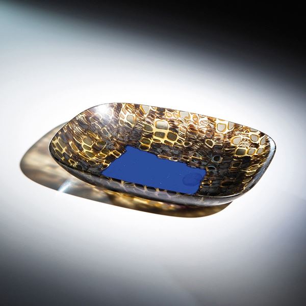 Paolo Venini - Raro piatto in vetro a murrine