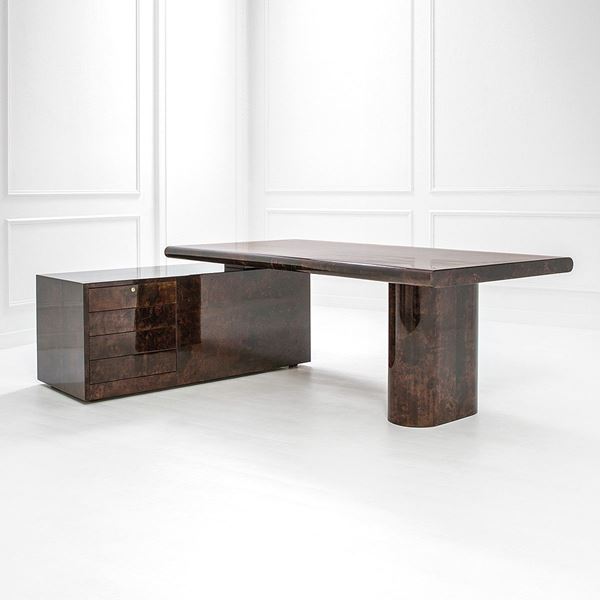 Aldo Tura - Scrivania dirigenziale
Legno 