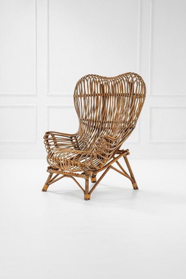 Franco Albini : Poltrona mod. Gala 
Bamb&#249;, ca  - Asta Spring Design - Incanto Casa d'Aste e Galleria