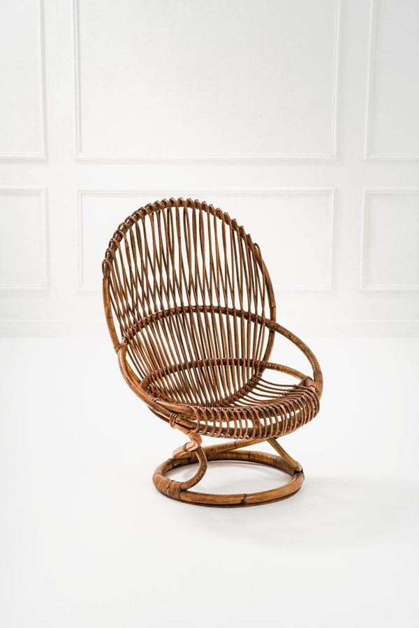 Giovanni Travasa (attr.) : Poltrona 
Bamb&#249;, canna d&#39;Indi  - Auction Spring Design - Incanto Casa d'Aste e Galleria